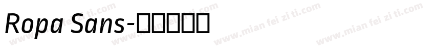 Ropa Sans字体转换